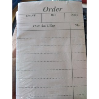 Combo 10 quyển order thức ăn (7x10cm)