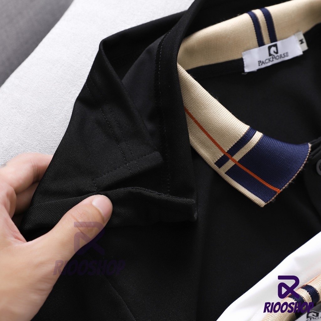 Áo polo nam có cổ, áo thun nam basic trắng, đen vnxk, đơn giản, ngắn tay, bigsize, vải dày, form suông RIOOSHOP RSP003