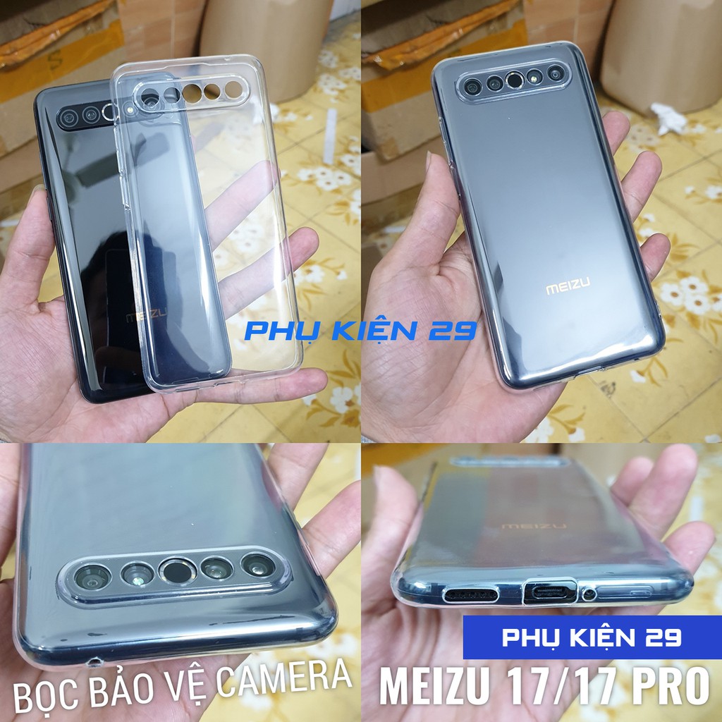 [Meizu 17/17 Pro] Ốp lưng silicon dẻo trong cao cấp Henyou