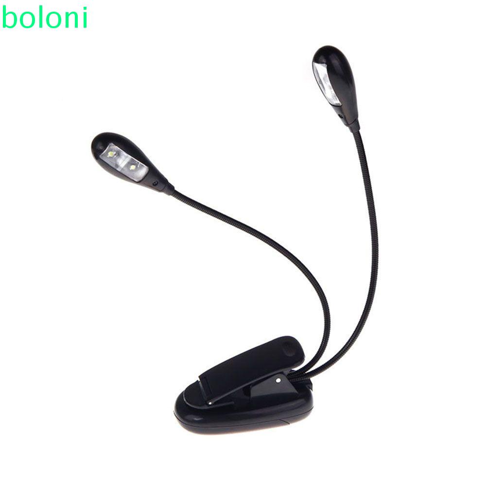Đèn Đọc Sách 4 Bóng Led 2 Cánh Tay Linh Hoạt Siêu Sáng Có Giá Đỡ Kẹp Màu Đen Tiện Dụng