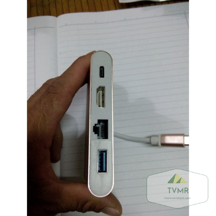 Cáp chuyển Type C to Ethernet-HDMI-USB-TYPE C