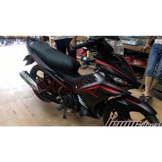 Tem rời yamaha exciter 135cc - exciter 50cc chỉ đỏ dán xe đen nhám