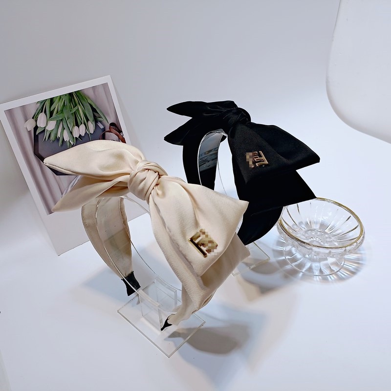 Băng Đô Cài Tóc Hai Lớp Thắt Nơ Chống Trượt Phong Cách Retro Mới