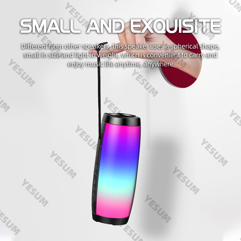 Loa Bluetooth Không Dây Mini Phát Sáng 1200mah Hỗ Trợ Thẻ Tf