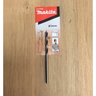 Mũi khoan gỗ 3mm chân tròn makita d-07026