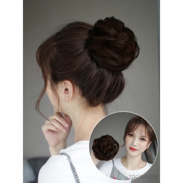 CAO CẤP- Tóc búi cột xoăn