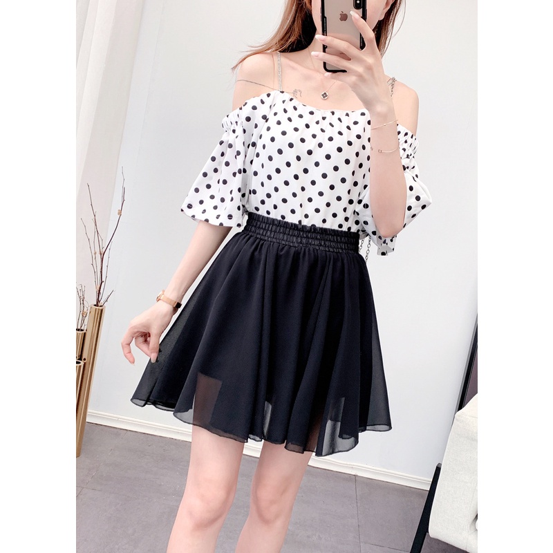 Chân váy nữ,chân váy ngắn eo chun dáng xoè CV15