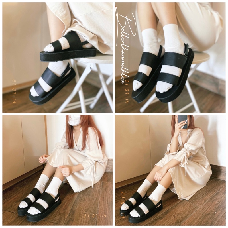 Giày sandals đế cao 3cm cá tính No.32