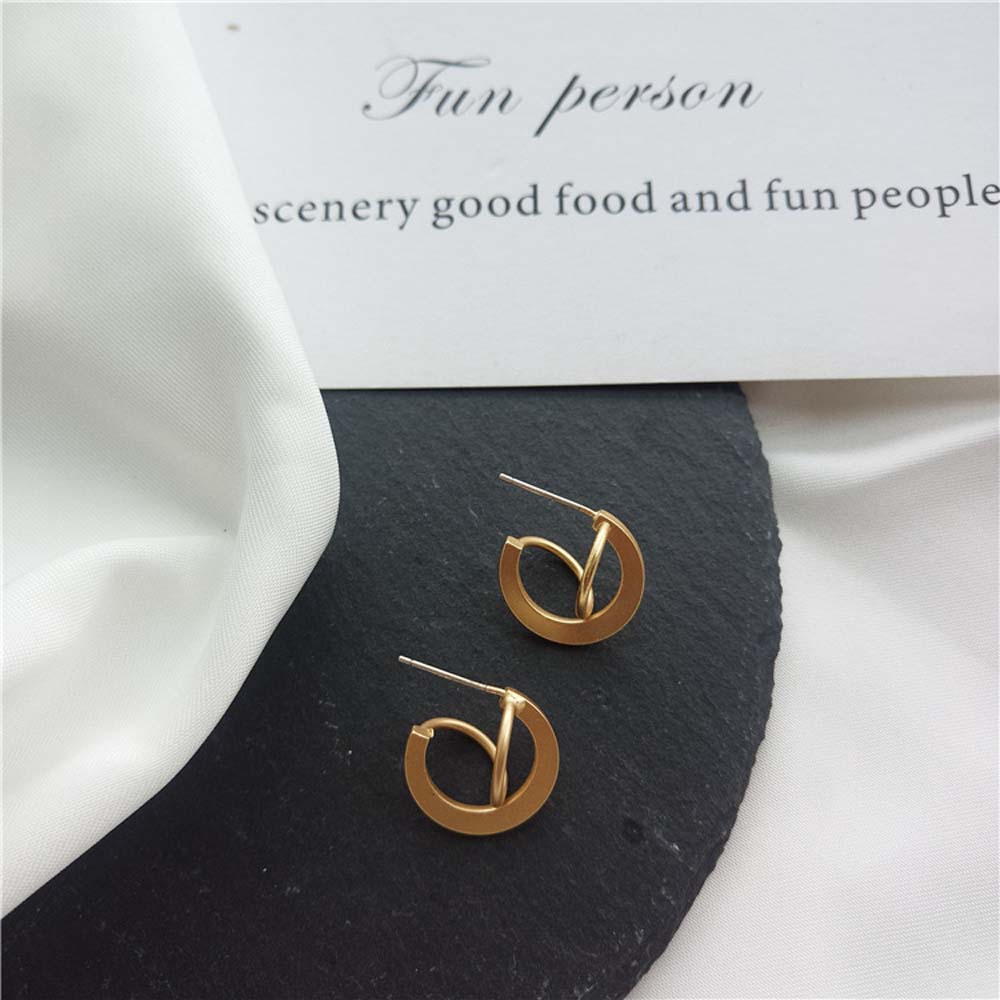 Hoa Tai Dáng Dài Thiết Kế Hình Học Sáng Tạo Cho Nữ