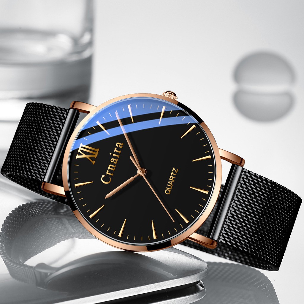 (TRỢ GIÁ KHỦNG) Đồng Hồ Nam CRNAIRA JAPAN Máy Mỏng Dây Thép Mành Cao Cấp _Full Box | BigBuy360 - bigbuy360.vn