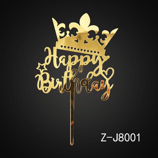 Toper nhựa chữ cắm hoa happy bỉthday