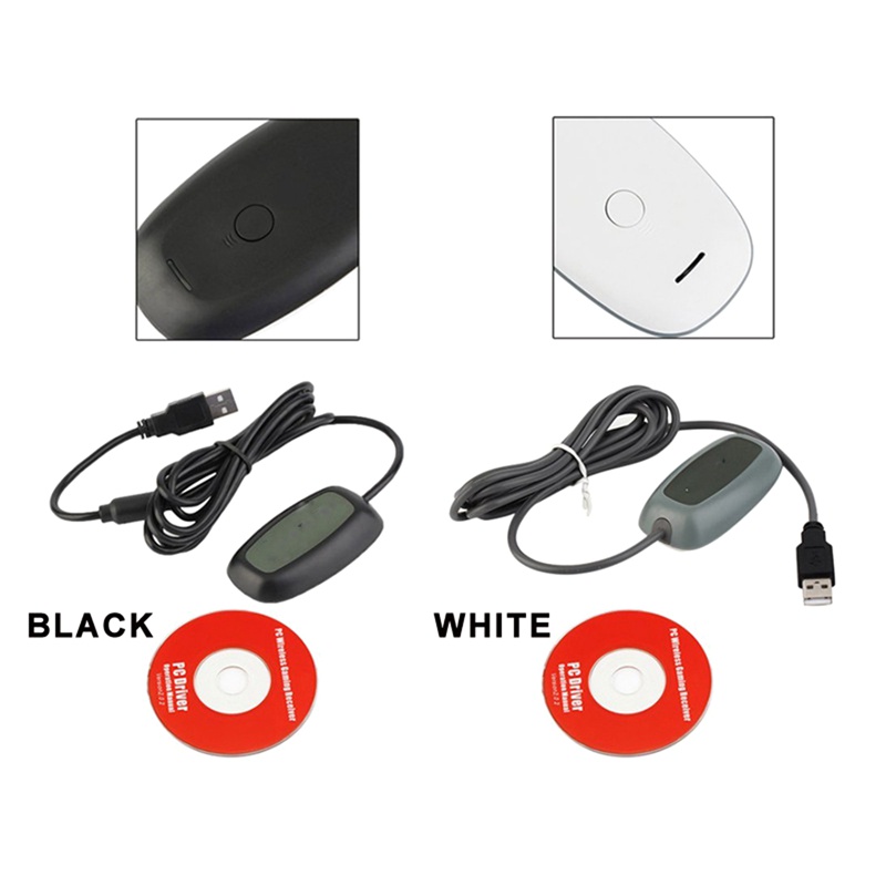 Wireless Receiver Adapter for Xbox 360 Desktop Pc Laptop Gaming Wireless USB 2.0 Gaming Receiver Adapter(White)