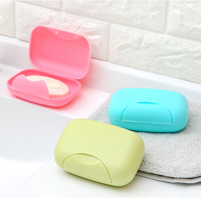 Hộp Đựng Xà Phòng Bằng Nhựa Mini Chống Thấm Nước Chống Rò Rỉ Có Nắp Đậy Dùng Khi Đi Du Lịch