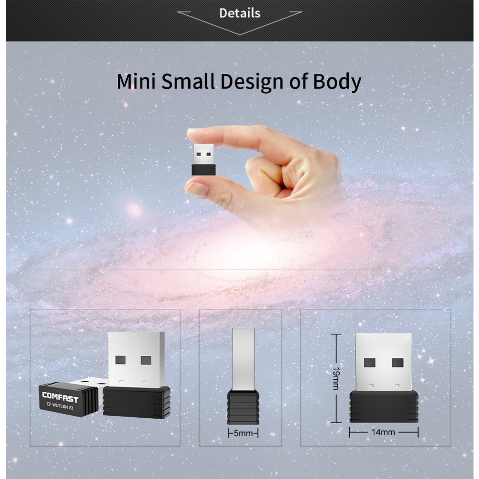 COMFAST Usb phát Wifi 150Mbps cho máy tính