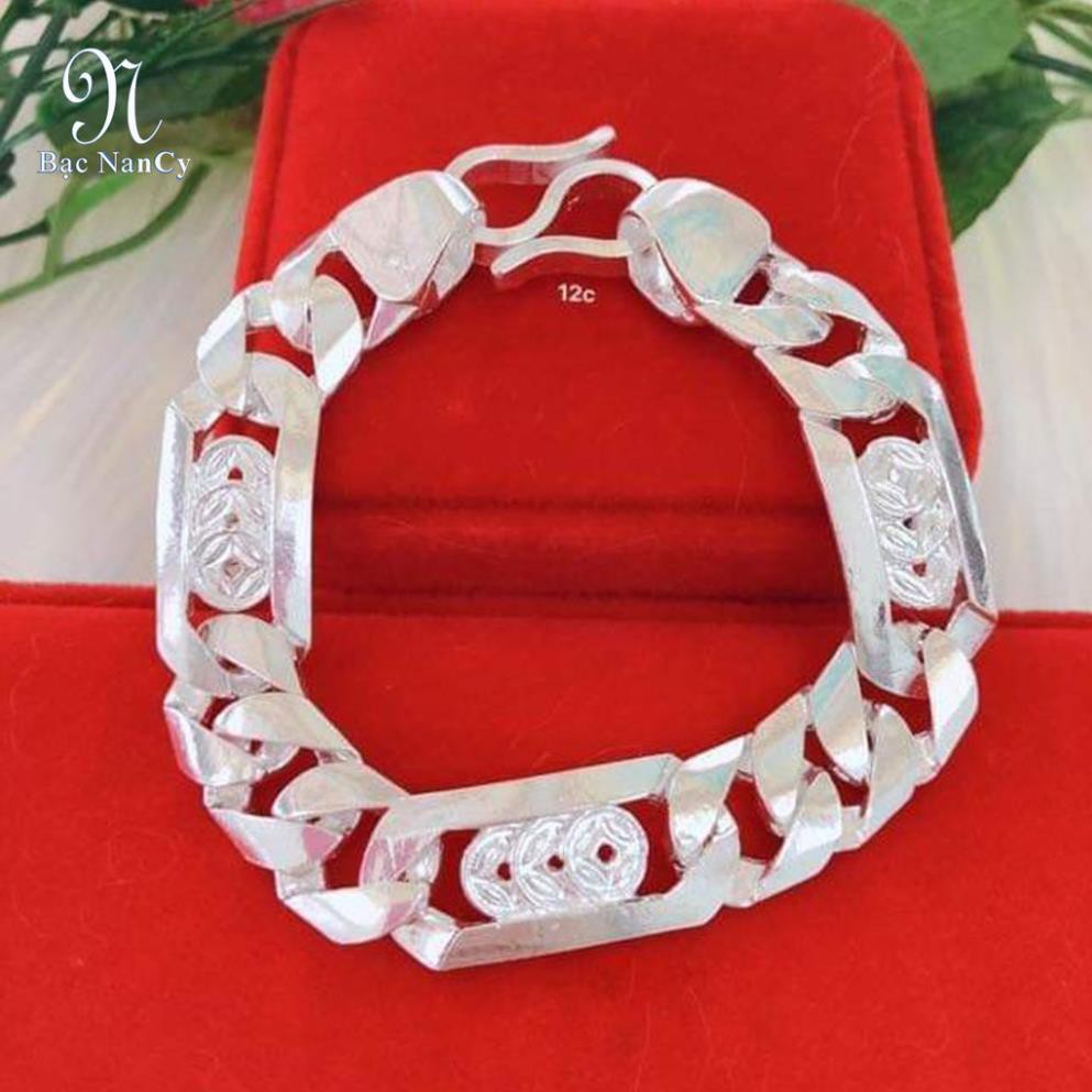 ⚡ CAO CẤP ⚡ LẮC TAY NAM BẠC TA KIỂU DẸT - VÒNG TAY BẠC TA CAO CẤP CỦA NAM 1,2 CÂY - BẠC NANCY - LN8 -TRANG SỨC