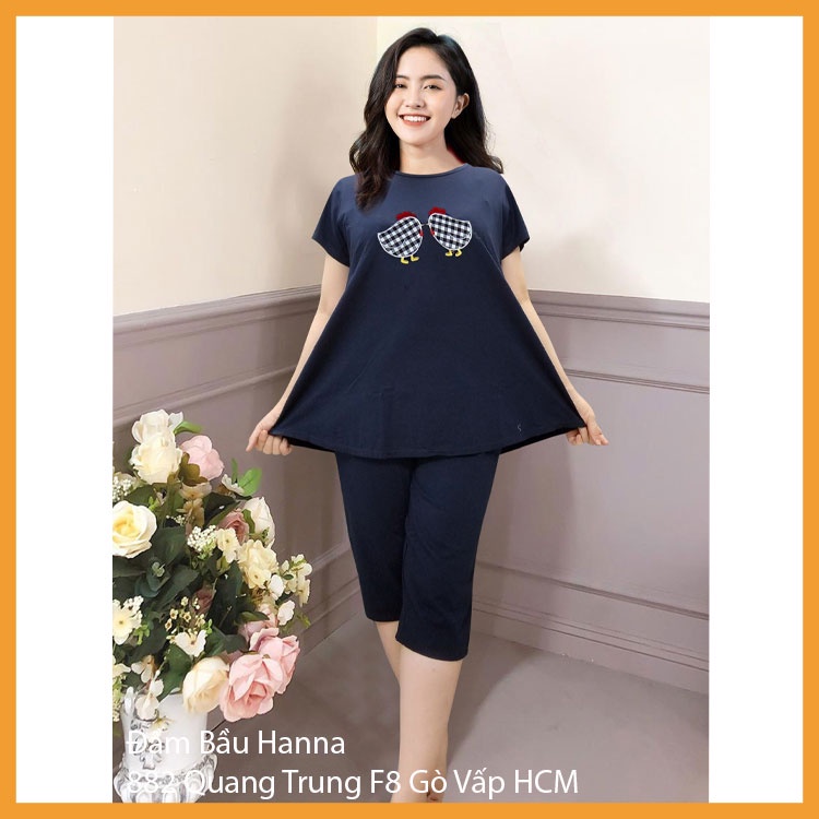 ĐỒ BỘ BẦU COTTON SIZE LỚN MẶC NHÀ, CÓ SIZE, CAM KẾT COTTON LẠNH LOẠI 1 THOÁNG MÁT