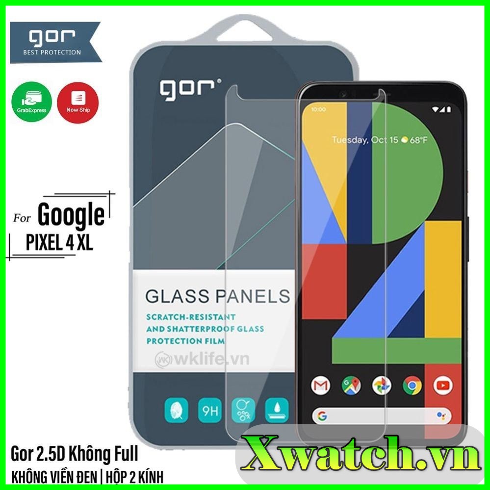 Bộ 2 Kính Cường lực Gor Google Pixel 4XL / 3XL pixel 3 Pixel 3XL Pixel 4A Pixel 3A XL Pixel 4A 5G Pixel 2 trong suốt
