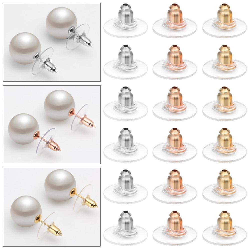 Bộ 100 Nút Chặn Mặt Sau Làm Trang Sức Thủ Công