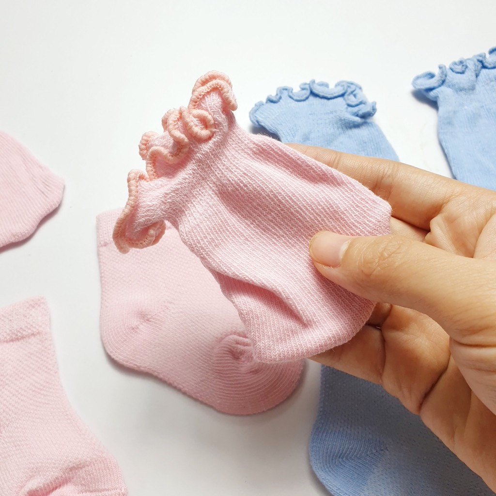 Combo bao tay và tất chân sơ sinh chất liệu cotton mềm mại thoáng khí