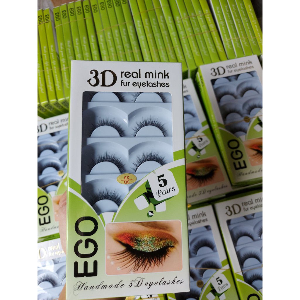 Mi Giả Lông Chồn EGO 3D Real Mink Fur Eyelashes 5 Cặp | BigBuy360 - bigbuy360.vn