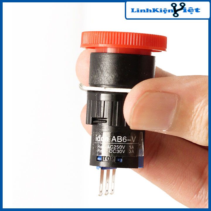 Nút Dừng Khẩn Cấp 16mm LAY16-11ZS 250V 1A 3 Chân 2 Thường Mở 2 Thường Đóng