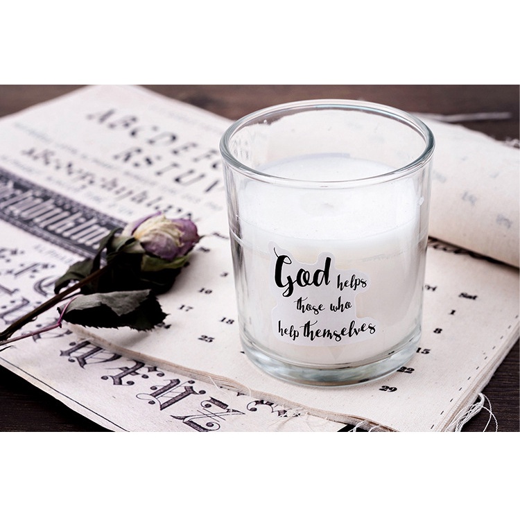 Bộ 45 miếng dán trang trí họa tiết tờ báo tiếng anh độc đáo