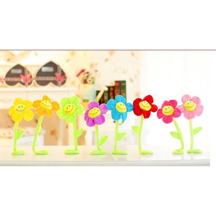 Gấu bông Hoạt Hình Bó Hoa Hướng Dương Nhồi Bông Xinh Xắn Cho Bé