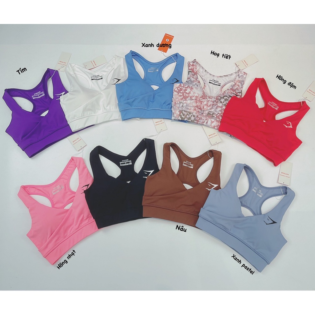 Bra GS đắp chéo chất thun co giãn thấm hút mồ hôi tuyệt đối- 091- Yoga An Viên