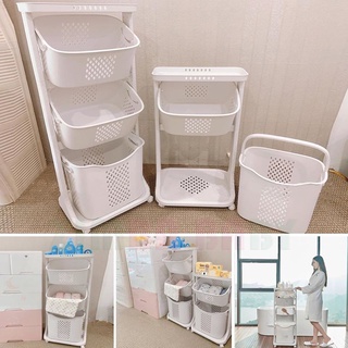 Kệ nhựa 3 tầng plastic - có bánh xe