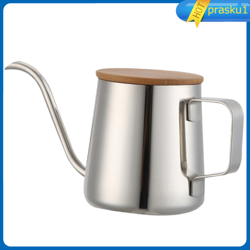 [PRASKU1]Gooseneck Hand Drip Coffee Pot Stainless Steel Pour Over Tea Kettle