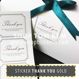 Sticker Thank You gold bảng 5 miếng