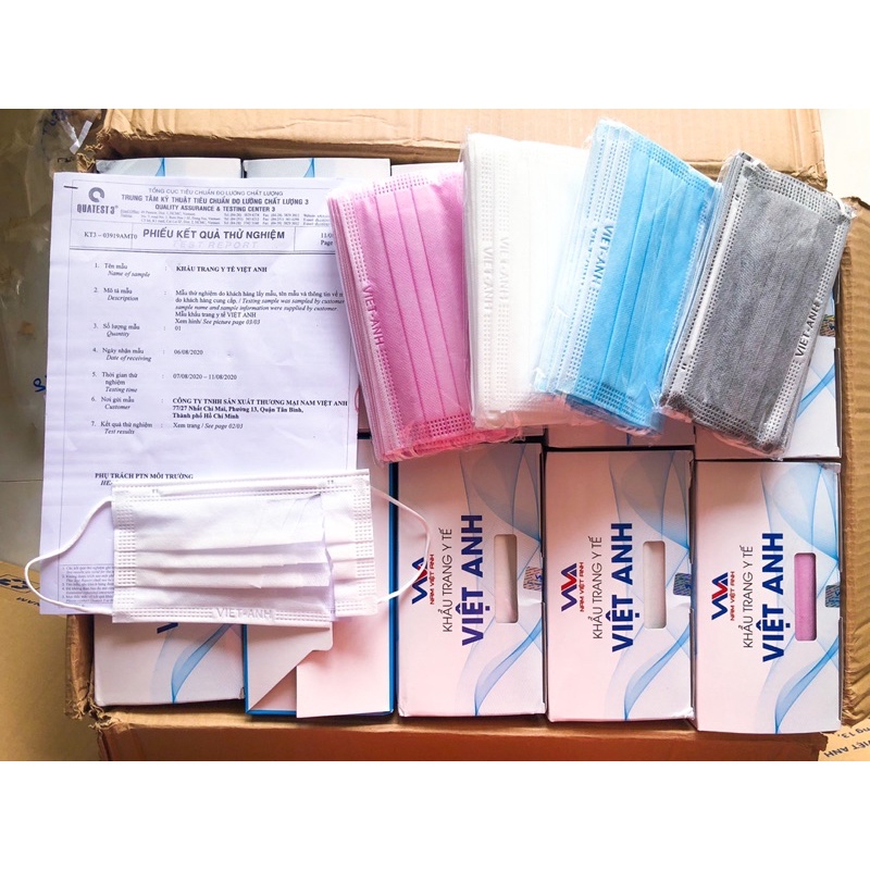 Khẩu trang y tế 4 lớp kháng khuẩn[ ComBo 3 Hộp]