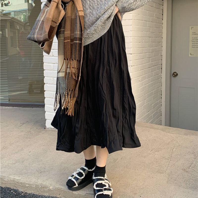 Chân Váy Xếp Ly Lưng Cao Thiết Kế Mới Thời Trang Mùa Xuân Dành Cho Nữ Size s 2022