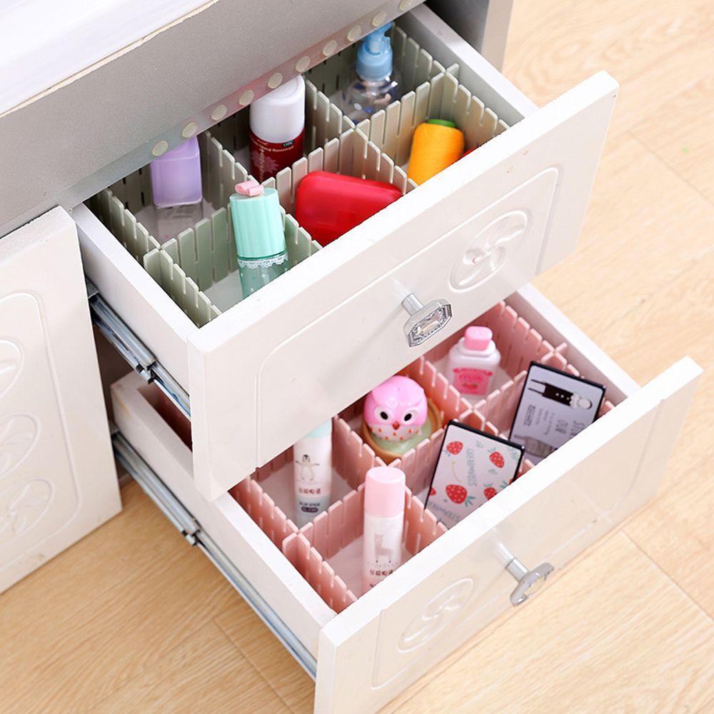 ZAIJIE24 Set 4 Tấm Nhựa Chia Ngăn Đựng Đồ Lót / Vớ Đa Năng Tiện Dụng