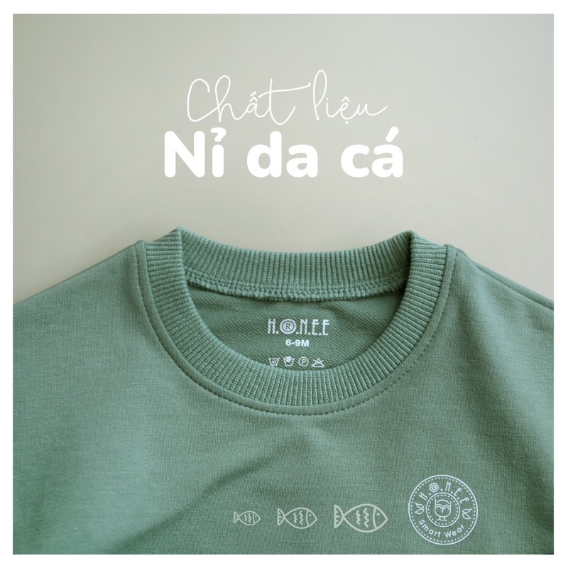 Hrnee Bộ nỉ da cá cho bé