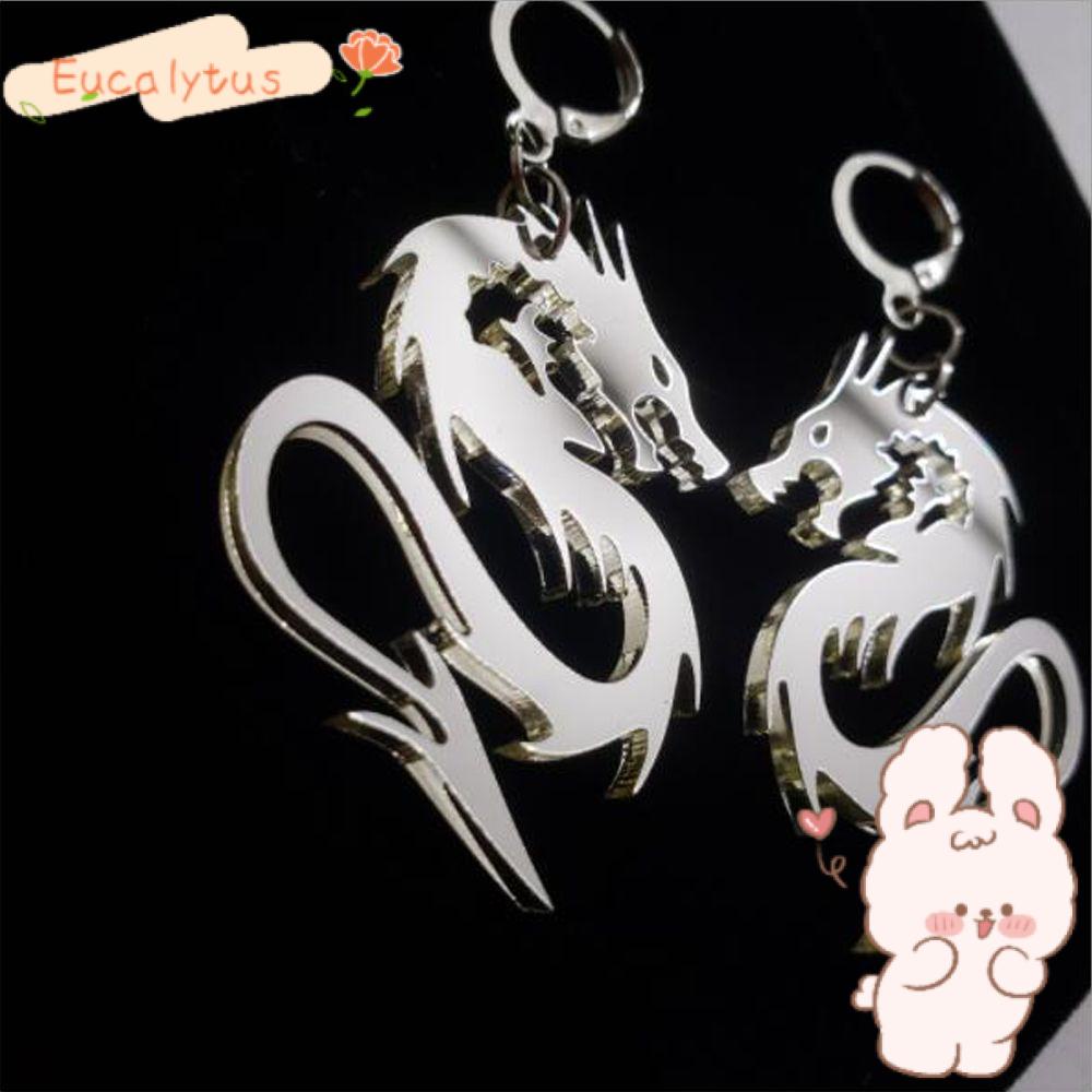 Khuyên Tai Acrylic Mặt Hình Rồng Cá Tính Cho Nam Nữ