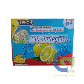 4 gói Vỉ treo bồn cầu REINEX FRESH hương chanh (Hàng nhập từ Đức)