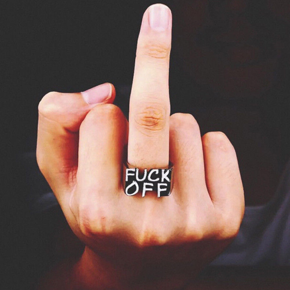 Nhẫn bằng thép không gỉ phong cách gothic punk thời trang cho nam nữ