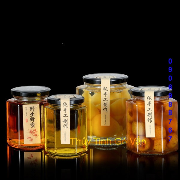 Bộ 2 Hũ thủy tinh lục giác nắp thiếc 280ml - Lọ lục giác | BigBuy360 - bigbuy360.vn