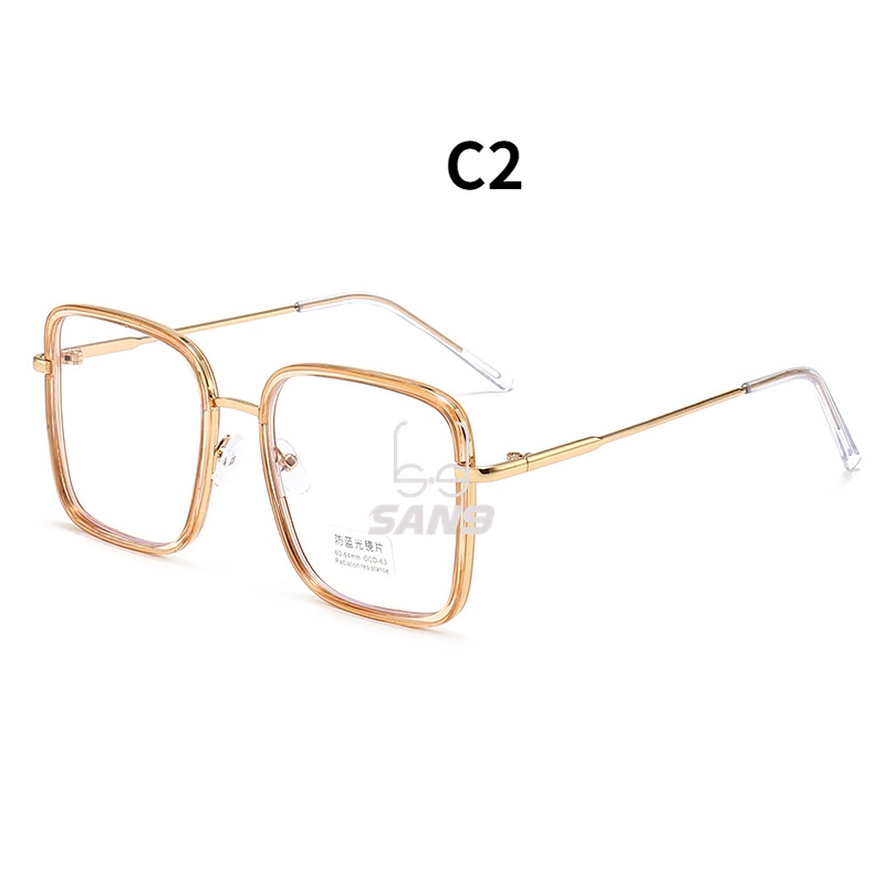 Mắt kính gọng vuông chống ánh sáng xanh từ máy tính