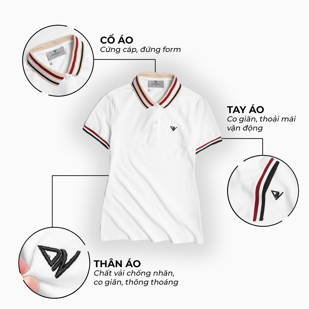 Áo phông polo nữ DARNELL tay ngắn chất cotton siêu mềm mại form tôn dáng, thoáng mát năng động bền màu DN4500