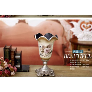 Lọ hoa gốm sứ đế bạc