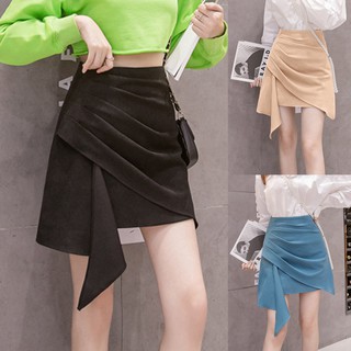 Chân Váy Da Bóng Lưng Cao Thời Trang Cho Nữ