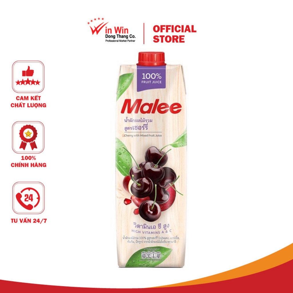 Nước Ép Cherry Và Hỗn Hợp Rau Quả Malee 1L