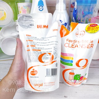 Nước Rửa Bình Sữa Wesser Chai/Gói 500ml - nước rửa trái cây rau quả Hàn Quốc
