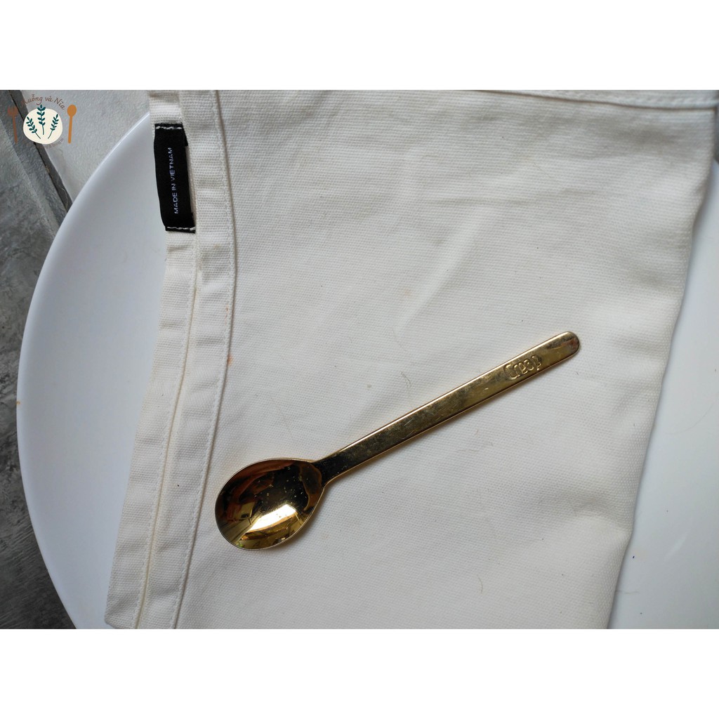 Bộ muỗng nĩa inox golden vintage 2hand 5 món