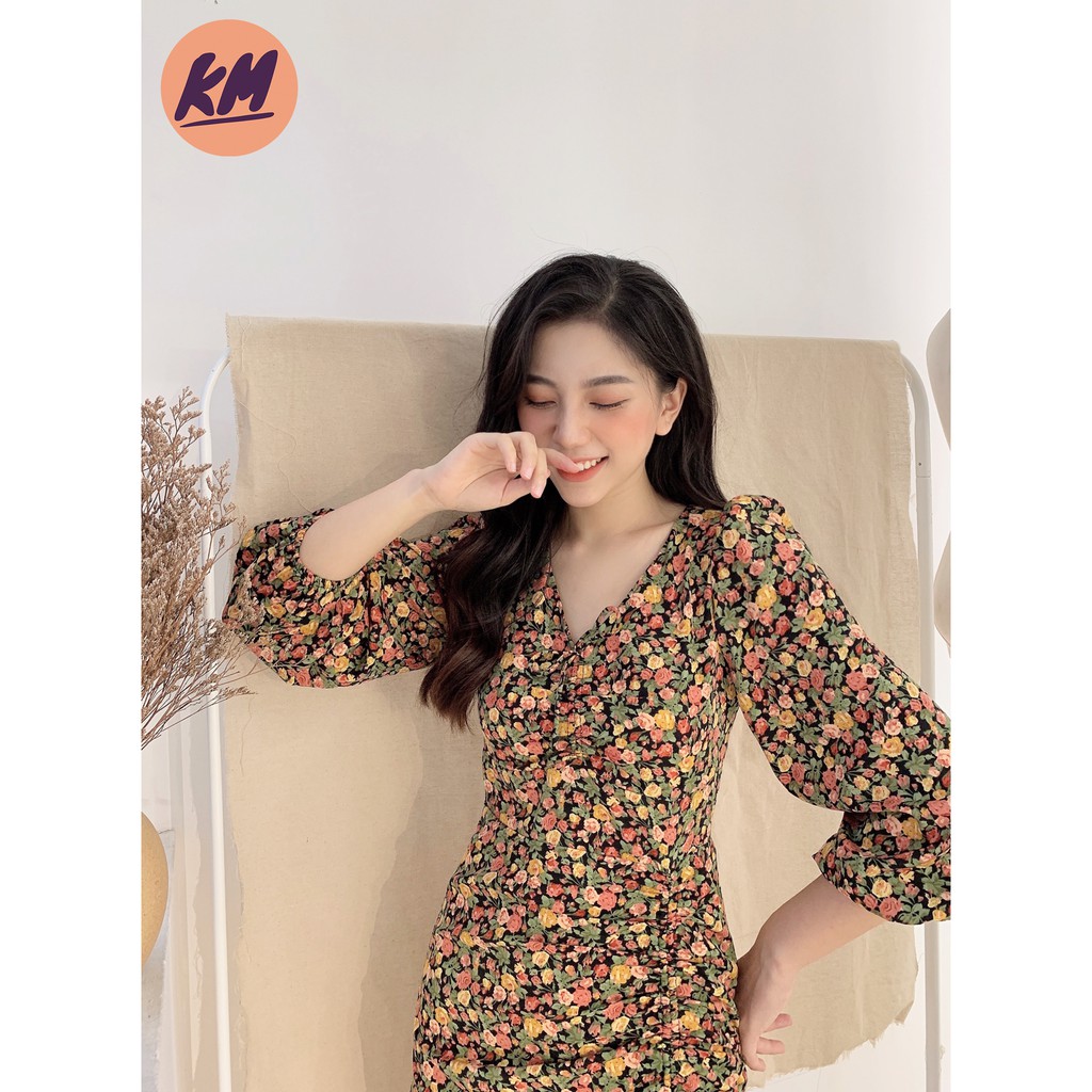 Đầm Hoa Đuôi Cá Rút Dây siêu xinh ( Ảnh thật) | BigBuy360 - bigbuy360.vn