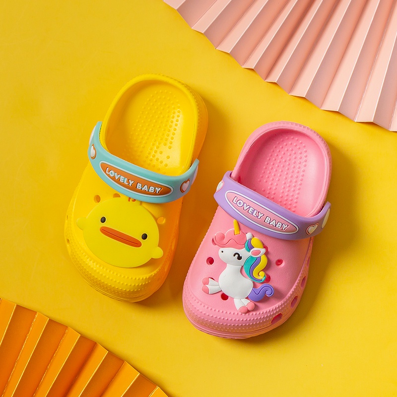 Giày sandal CHEERFUL MARIO thiết kế nhiều lỗ kiểu hoạt hình dễ thương cho bé trai và bé gái