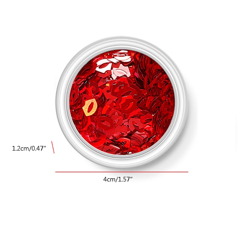 Sa Set Hạt Kim sa Hình Trái Tim Đính Móng Tay Nghệ Thuật