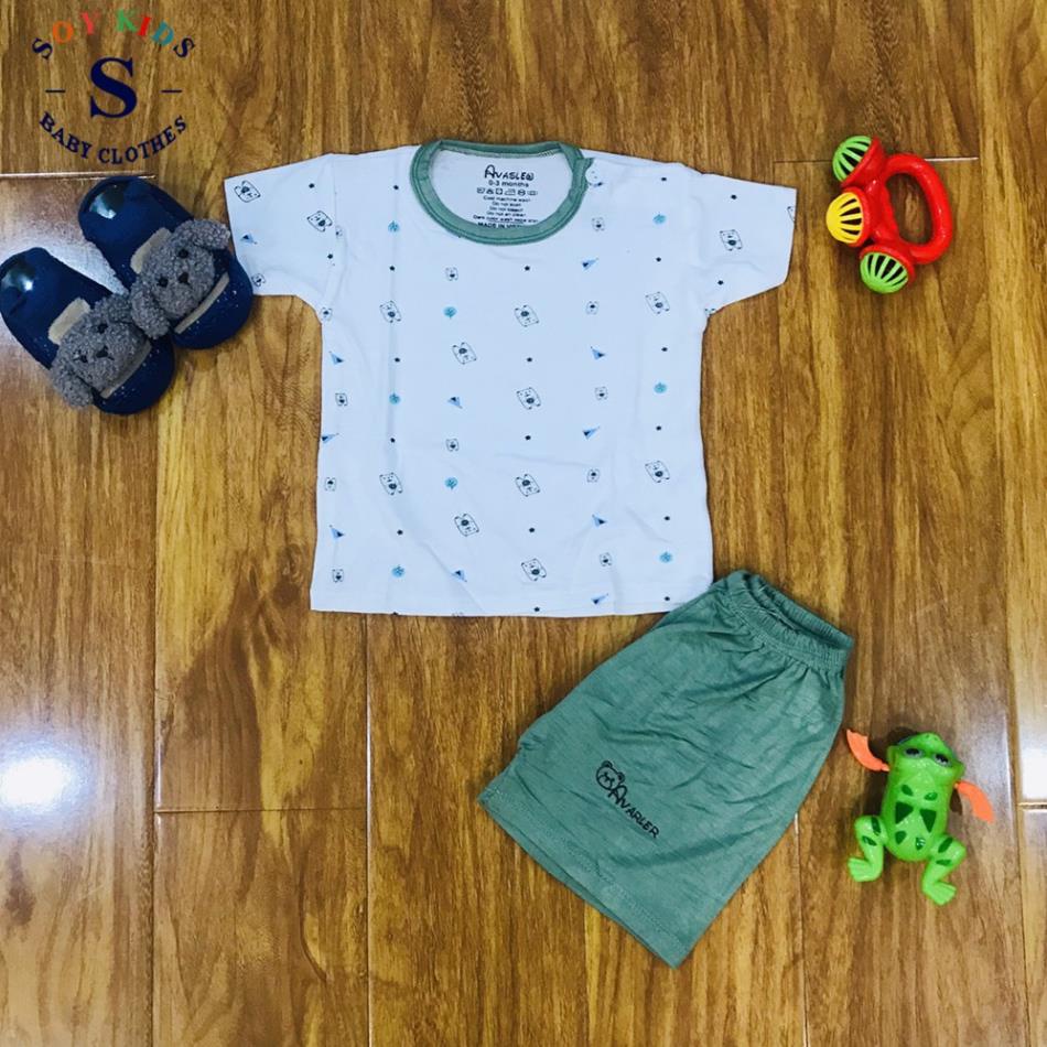 Quần áo trẻ em SOY KIDS Bộ đồ cộc tay cotton dễ thương cho bé từ 1 - 18 tháng tuổi